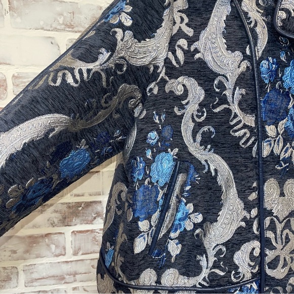 Kathy Ireland tapestry Floral Bomber Jacket 1X - Picture 6 of 7